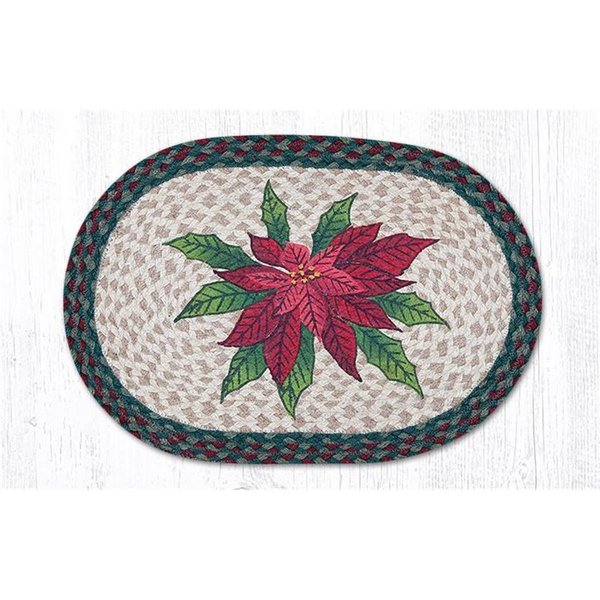 Capitol Importing Co 13 x 19 in Poinsettia Oval Printed Placemat 48508P